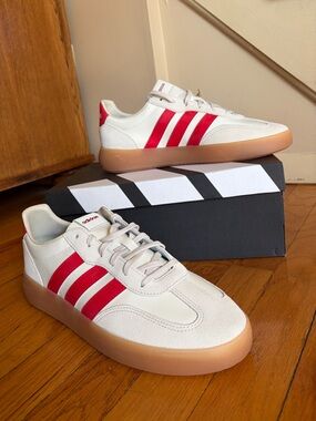 🔥Adidas Barreda Decode Lux Sneakers – White/Red – Size 11 – New!👟